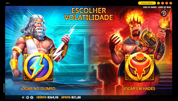 Escolha entre os modos Olimpo e Hades em Zeus vs Hades